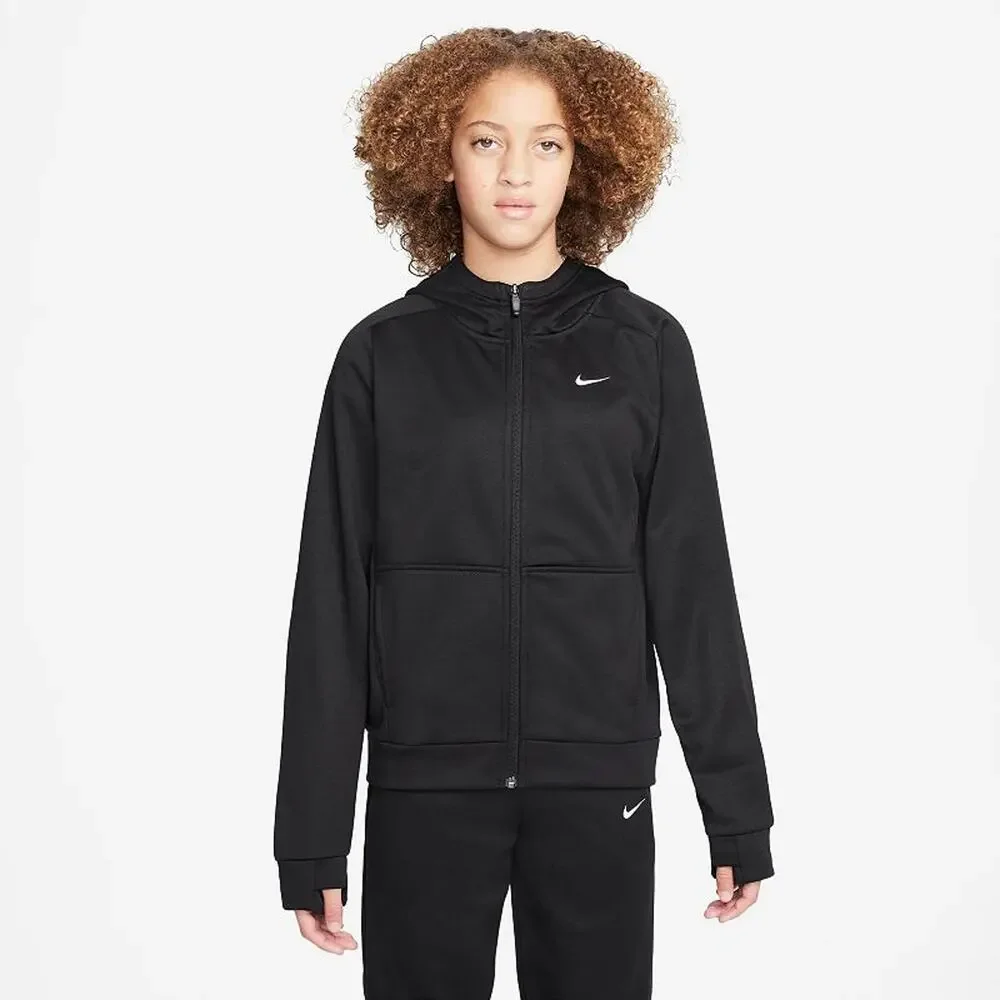 Girl's Nike Therma-Fit Full Zip Hoodie - Black - Large - NWT